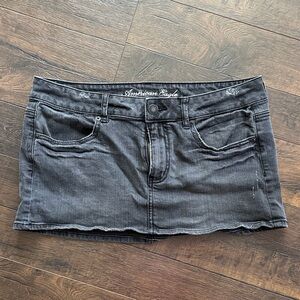 American Eagle Outfitters Gray Denim Mini Skirt